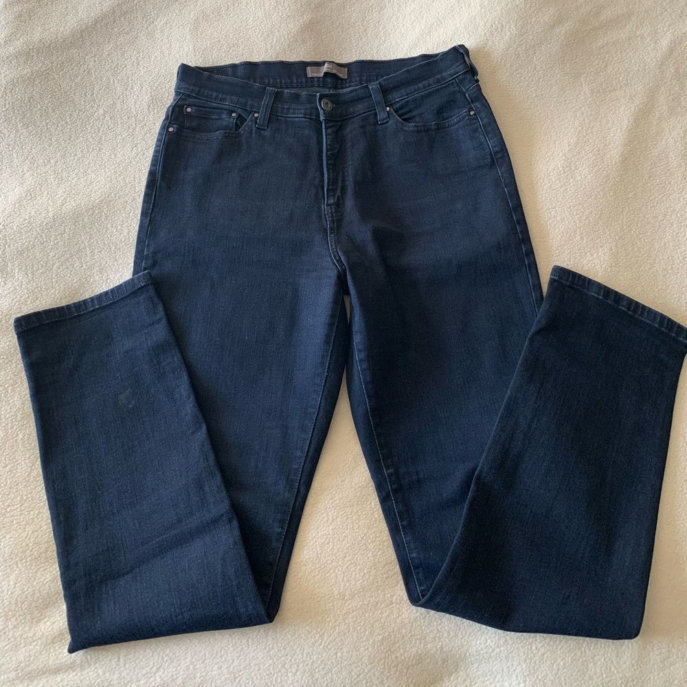 Levi's Dark Blue Dark Wash Skinny Denim Jeans 5-Pocket Button Zip Women’s Cotton